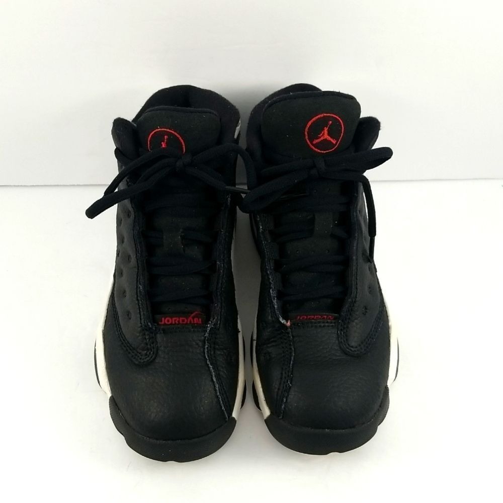 Jordan 13 Retro Black White Gym Red Kids Sneakers Size 1.5Y S629 - Picture 3 of 10